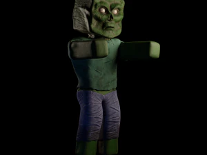 Zombie Minecraft Modello 3D