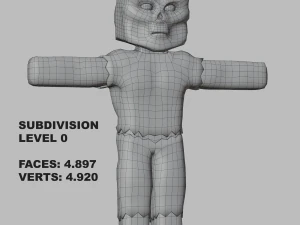 Zombie Minecraft 3D Model
