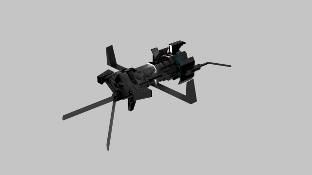 Space ship Modelo 3D .c4d .max .obj .3ds .fbx .stl .blend 