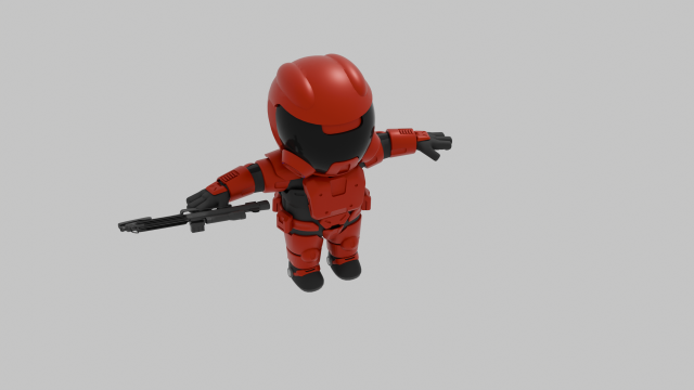 Toon trooper Model 3D .c4d .max .obj .3ds .fbx .stl .blend 