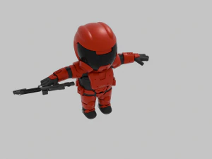 Soldato cartone animato Modello 3D
