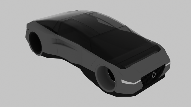 Futuristic car 3D Model .c4d .max .obj .3ds .fbx .stl .blend 