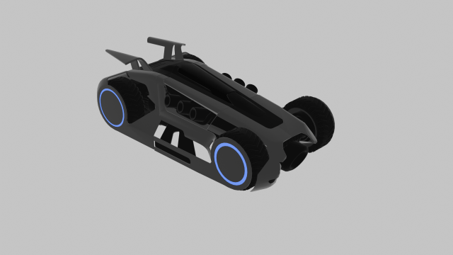 FUTURISTIC RACE CAR 3D Model .c4d .max .obj .3ds .fbx .stl .blend 