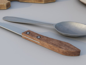 Set of old kitchen appliances Modèle 3D