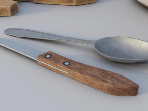 Set of old kitchen appliances 3D Model