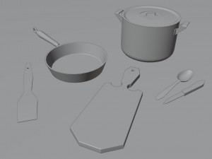 Set of old kitchen appliances Modèle 3D