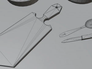 Set of old kitchen appliances 3D Model