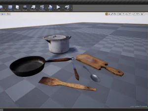 Set of old kitchen appliances 3D Model
