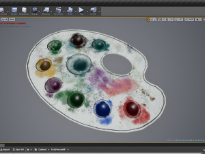 Palette for painting with gouache and watercolors 3D मॉडल