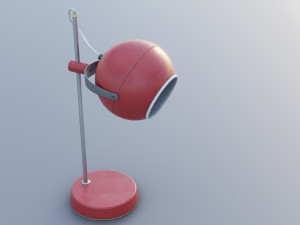 Old dusty red lamp from USSR 3D मॉडल