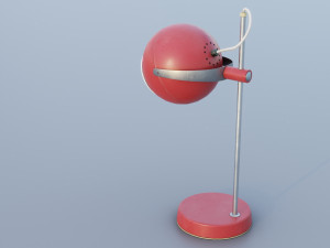 Old dusty red lamp from USSR 3D Model