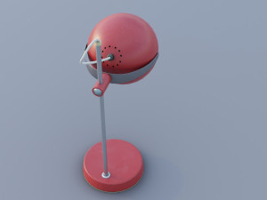 Old dusty red lamp from USSR 3D Model