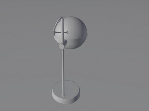 Old dusty red lamp from USSR 3D Model