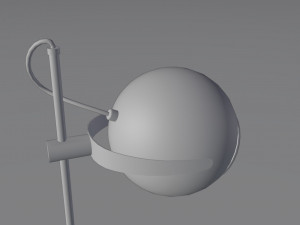 Old dusty red lamp from USSR 3D Model