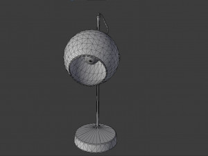 Old dusty red lamp from USSR 3D Model