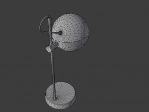Old dusty red lamp from USSR 3D Model