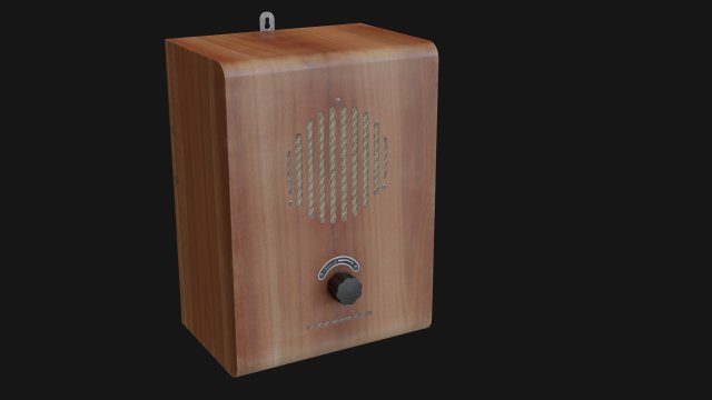 Old broadcast loudspeaker GR 4 from USSR Modelo 3D .c4d .max .obj .3ds .fbx .stl .blend 