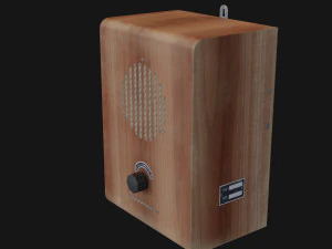 Old broadcast loudspeaker GR 4 from USSR 3D Model