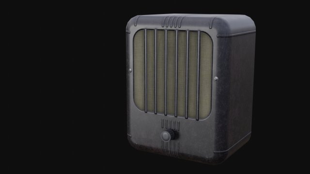 Old broadcast loudspeaker 0 25 GD III 1 from USSR Model 3D .c4d .max .obj .3ds .fbx .stl .blend 
