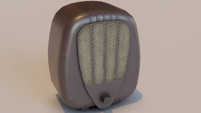 Old broadcast loudspeaker 0 25 GD III 6 from USSR 3D Model .c4d .max .obj .3ds .fbx .stl .blend 