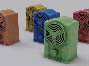 Old Broadcast Loudspeaker Malyutka from USSR 3D Model