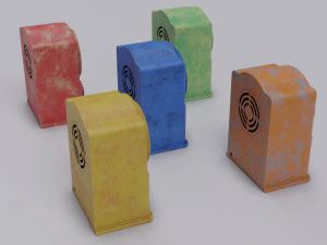 Old Broadcast Loudspeaker Malyutka from USSR 3D Model
