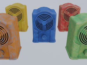Old Broadcast Loudspeaker Malyutka from USSR 3D Model