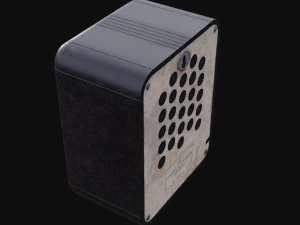 Set of Old Broadcast Loudspeakers from USSR Old Soviet radio 3D Model