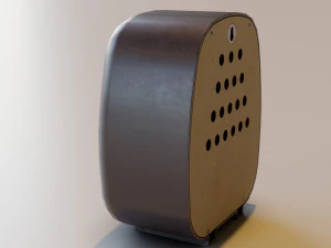 Set of Old Broadcast Loudspeakers from USSR Old Soviet radio 3D Model