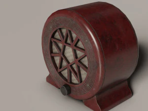 Set of Old Broadcast Loudspeakers from USSR Old Soviet radio 3D Model