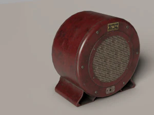 Set of Old Broadcast Loudspeakers from USSR Old Soviet radio 3D Model