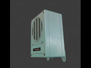 Set of Old Broadcast Loudspeakers from USSR Old Soviet radio 3D Model