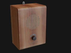 Set of Old Broadcast Loudspeakers from USSR Old Soviet radio 3D Model