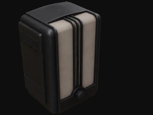 Set of Old Broadcast Loudspeakers from USSR Old Soviet radio 3D Model