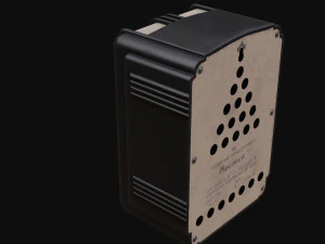 Set of Old Broadcast Loudspeakers from USSR Old Soviet radio 3D Model