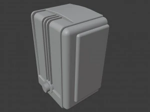 Set of Old Broadcast Loudspeakers from USSR Old Soviet radio 3D Model