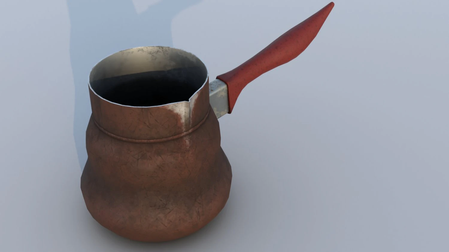 Old dirty cezve 3D Model .c4d .max .obj .3ds .fbx .stl .blend