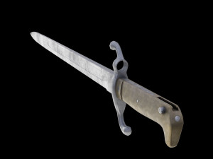 German bayonet Seitengewehr 1871 S71 Modelo 3D
