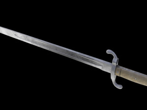 German bayonet Seitengewehr 1871 S71 Modelo 3D