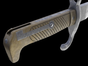 German bayonet Seitengewehr 1871 S71 Modelo 3D