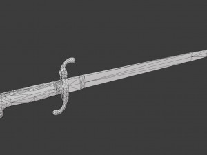 German bayonet Seitengewehr 1871 S71 Modelo 3D