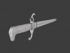 German bayonet Seitengewehr 1871 S71 Modelo 3D
