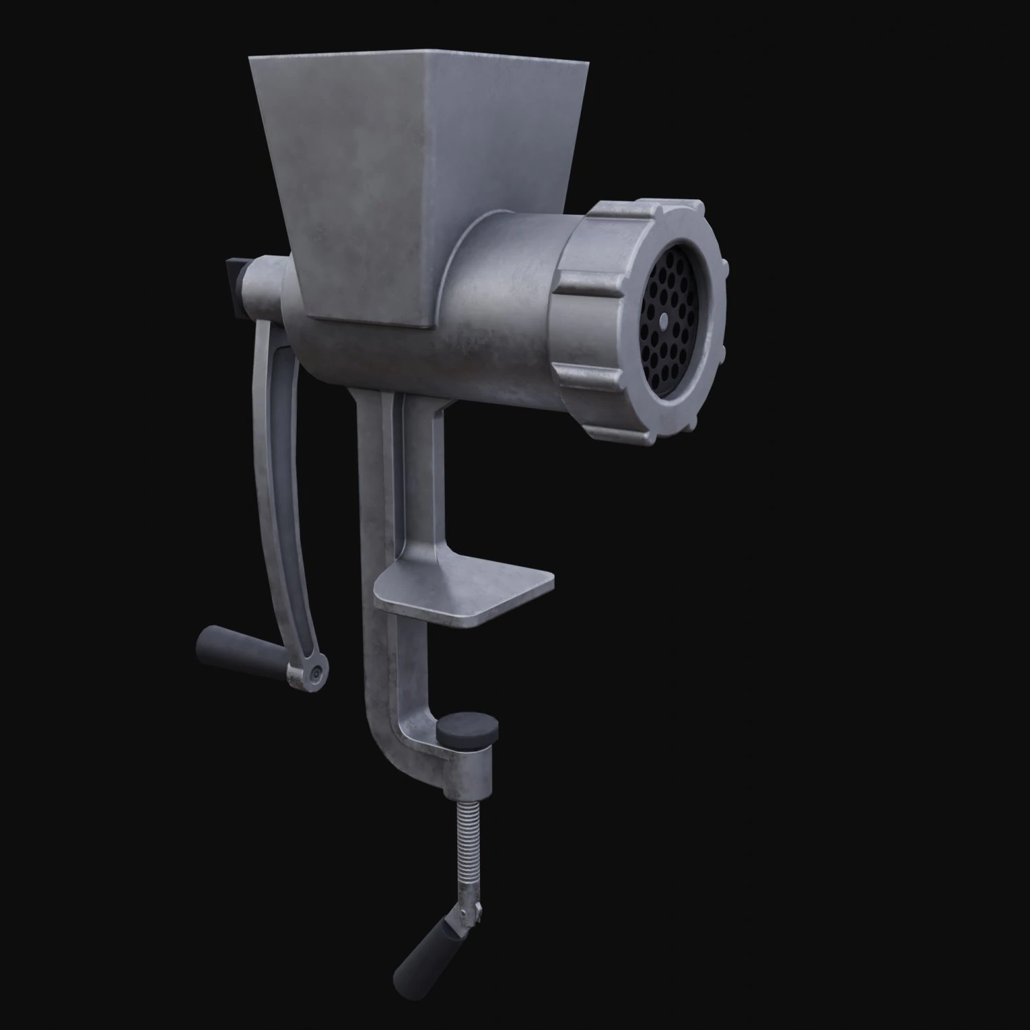 Old meat grinder from soviet times 3D Model .c4d .max .obj .3ds .fbx .stl .blend 