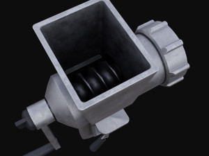 Old meat grinder from soviet times 3D Model