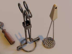 Old metallic kitchen appliances from soviet times Modèle 3D