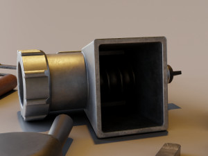 Old metallic kitchen appliances from soviet times Modèle 3D