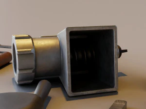 Old metallic kitchen appliances from soviet times 3D Model