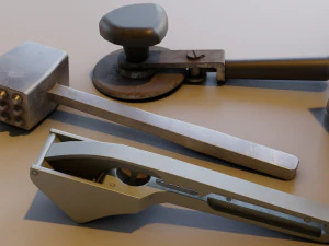 Old metallic kitchen appliances from soviet times 3D Model