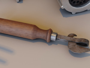 Old metallic kitchen appliances from soviet times Modèle 3D