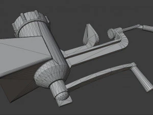 Old metallic kitchen appliances from soviet times 3D Model